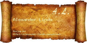Alexander Linda névjegykártya